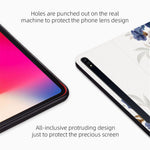 For Samsung Galaxy Tab S7 FE / S7+ SM-T970 / S8+ All-around Protection Flower Pattern Printed Tablet Case Anti-fall Leather + TPU Cover with Stand