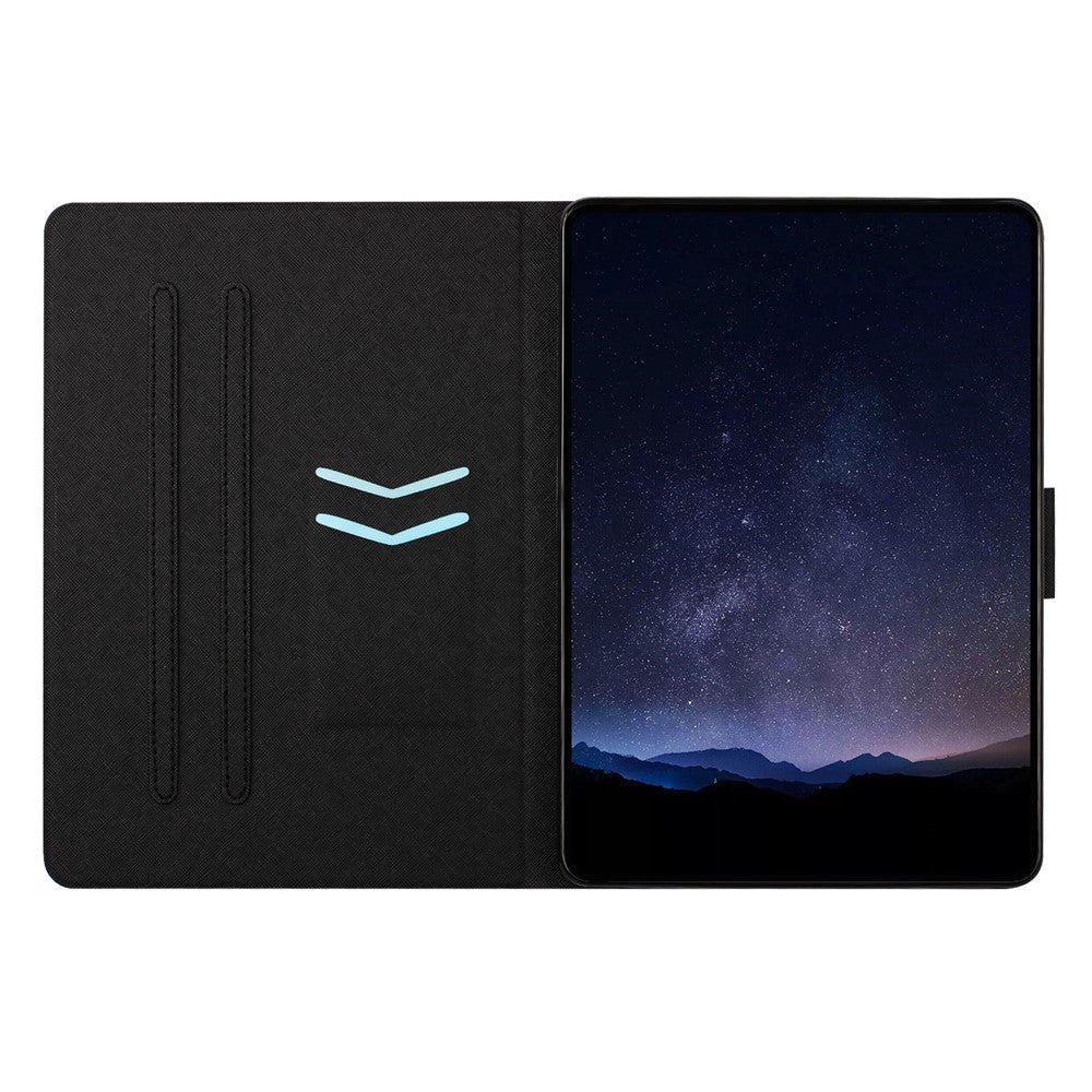 Tablet Case for Samsung Galaxy Tab S9  /  Tab S9 FE Leather Stand Case with Card Slots Litchi Pattern Magnetic Flip Protective Cover