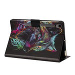 Tablet Case for Samsung Galaxy Tab S9  /  Tab S9 FE Leather Stand Case with Card Slots Litchi Pattern Magnetic Flip Protective Cover