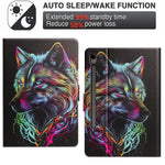 Tablet Case for Samsung Galaxy Tab S9  /  Tab S9 FE Leather Stand Case with Card Slots Litchi Pattern Magnetic Flip Protective Cover