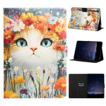 Tablet Case for Samsung Galaxy Tab S9  /  Tab S9 FE Leather Stand Case with Card Slots Litchi Pattern Magnetic Flip Protective Cover