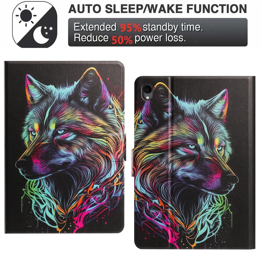 For Samsung Galaxy Tab S11 Tablet Case Leather Stand Case with Card Slots Litchi Pattern Magnetic Flip Protective Cover