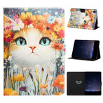 For Samsung Galaxy Tab S11 Tablet Case Leather Stand Case with Card Slots Litchi Pattern Magnetic Flip Protective Cover