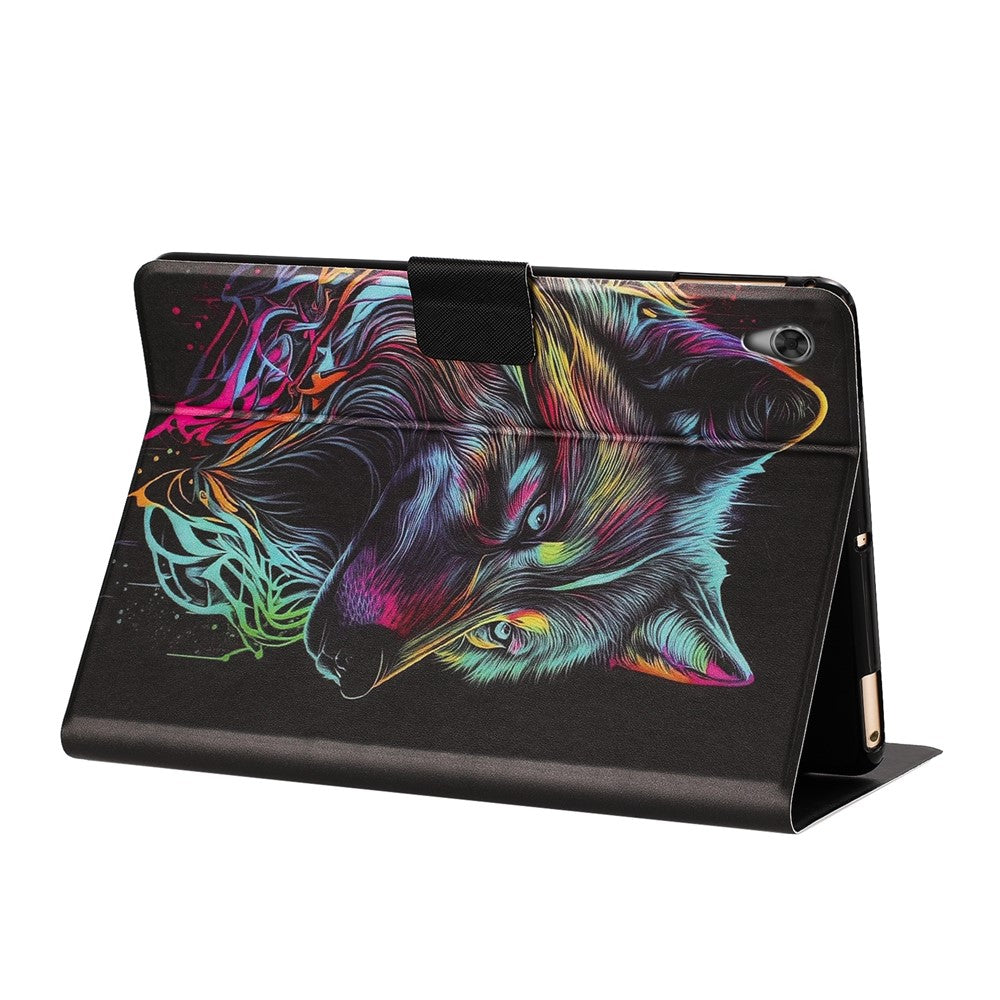 For Lenovo Tab M10 HD Gen 2 Tablet Case Leather Stand Case with Card Slots Litchi Pattern Magnetic Flip Protective Cover