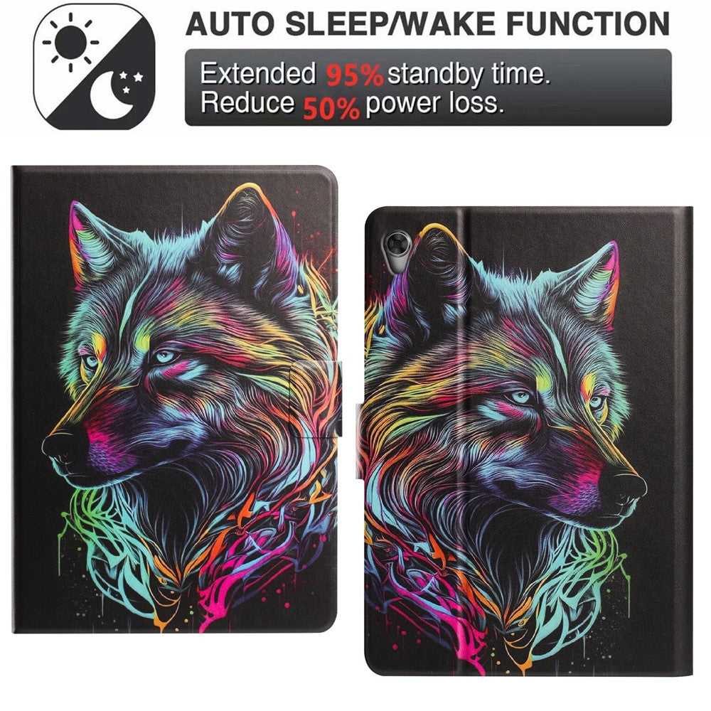 For Lenovo Tab M10 HD Gen 2 Tablet Case Leather Stand Case with Card Slots Litchi Pattern Magnetic Flip Protective Cover
