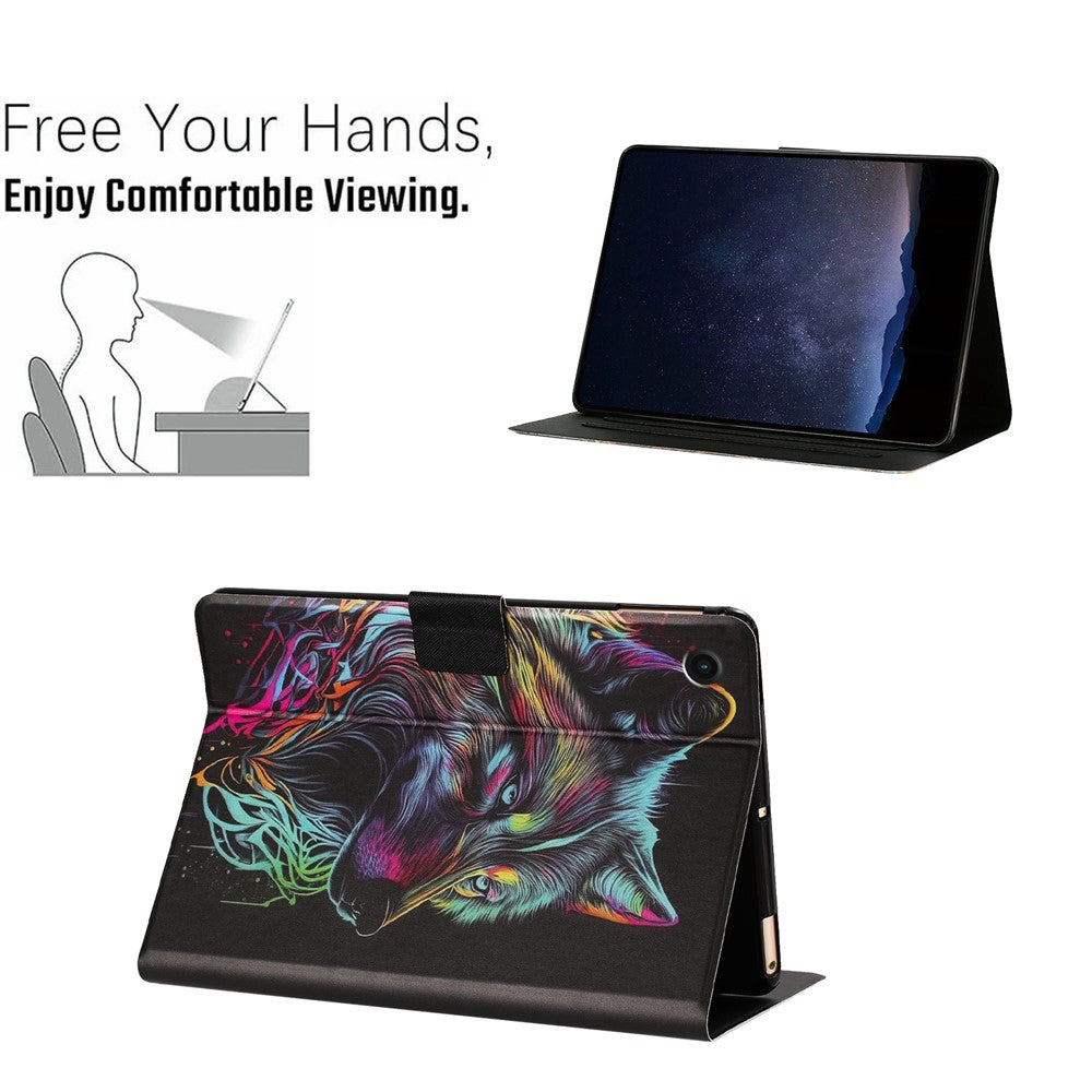 Tablet Case for Lenovo Tab M10 Plus (3rd Gen)  /  Xiaoxin Pad 2022 10.6 inch Leather Stand Case with Card Slots Litchi Pattern Magnetic Flip Protective Cover