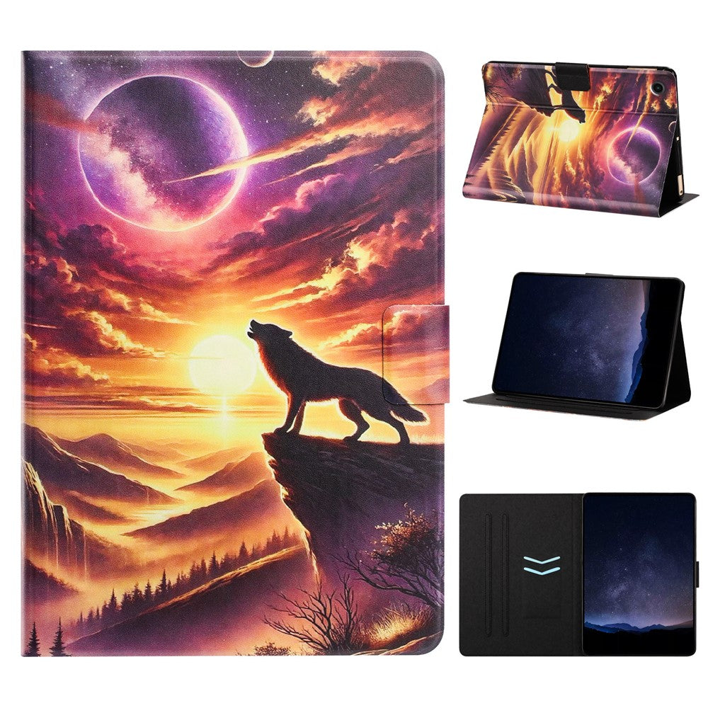 For Lenovo Tab M10 (Gen 3) Tablet Case Leather Stand Case with Card Slots Litchi Pattern Magnetic Flip Protective Cover