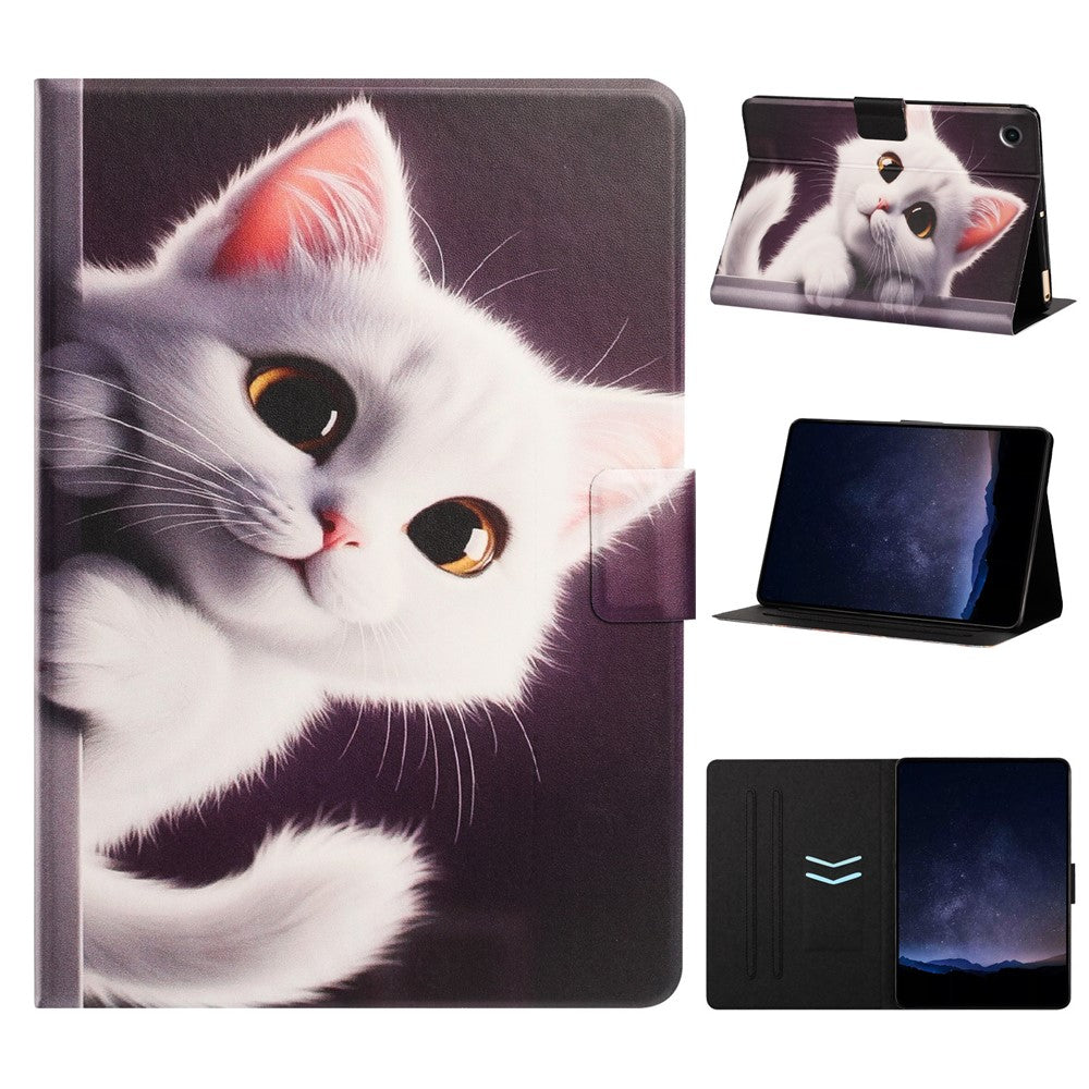 For Lenovo Tab M10 (Gen 3) Tablet Case Leather Stand Case with Card Slots Litchi Pattern Magnetic Flip Protective Cover