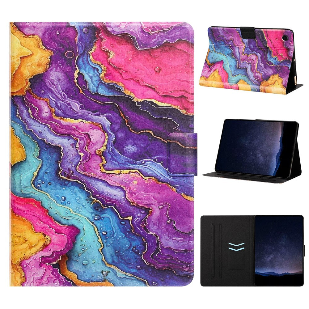 For Lenovo Tab M10 (Gen 3) Tablet Case Leather Stand Case with Card Slots Litchi Pattern Magnetic Flip Protective Cover