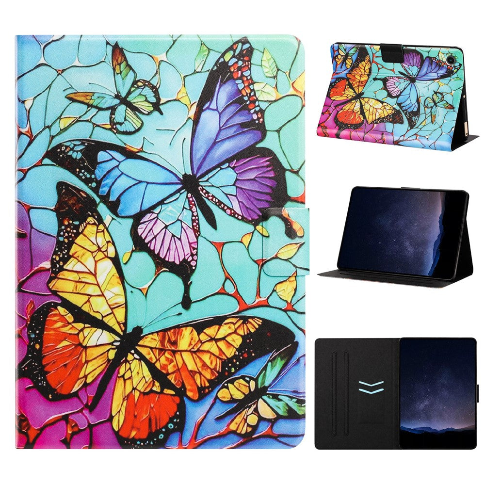 For Lenovo Tab M10 (Gen 3) Tablet Case Leather Stand Case with Card Slots Litchi Pattern Magnetic Flip Protective Cover