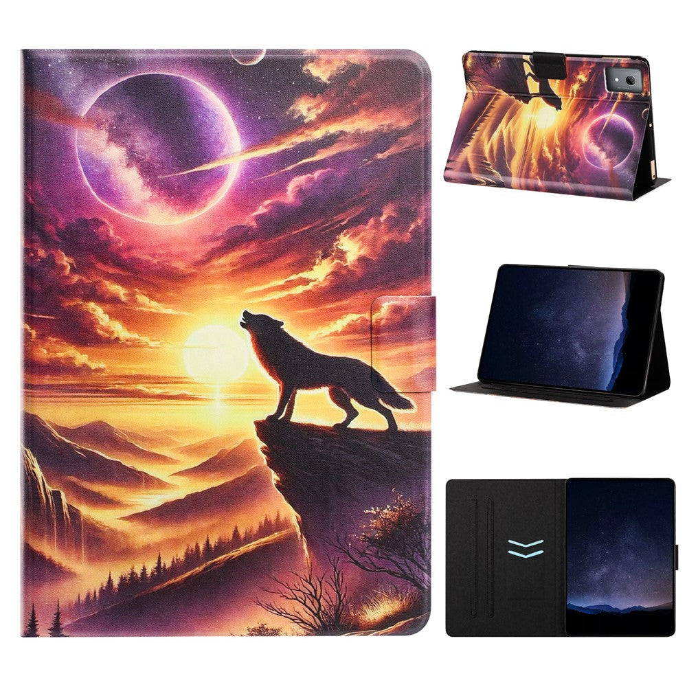 For Lenovo Xiaoxin Pad 11 2025 Tablet Case Leather Stand Case with Card Slots Litchi Pattern Magnetic Flip Protective Cover