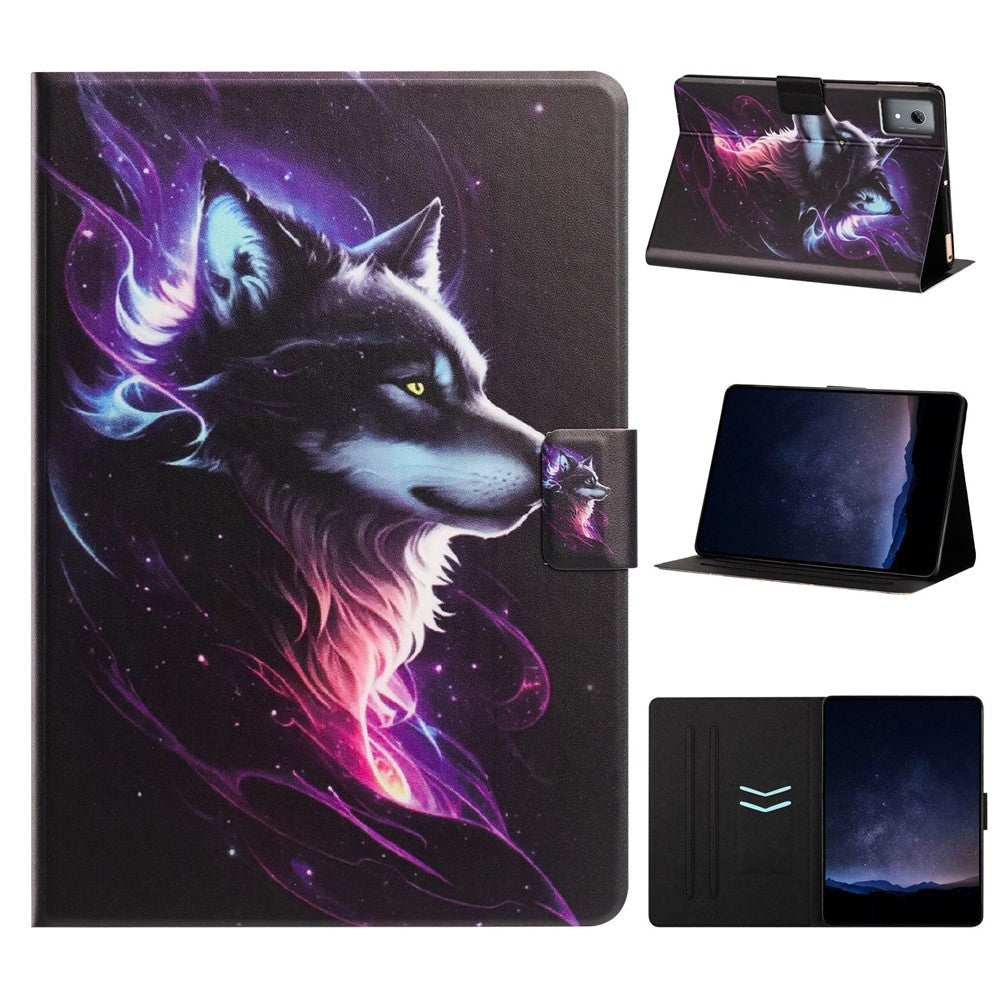 For Lenovo Xiaoxin Pad 11 2025 Tablet Case Leather Stand Case with Card Slots Litchi Pattern Magnetic Flip Protective Cover