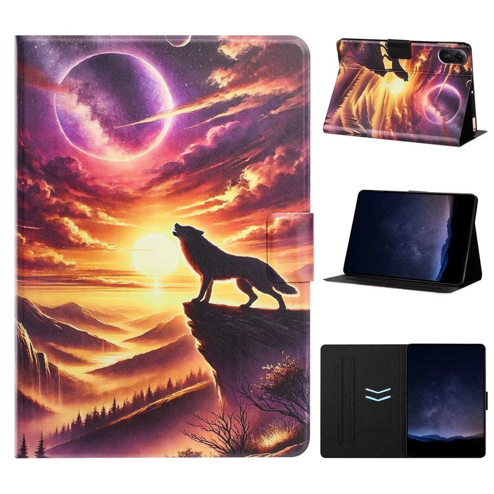 For Xiaomi Redmi Pad 2 11 Tablet Case Leather Stand Case with Card Slots Litchi Pattern Magnetic Flip Protective Cover