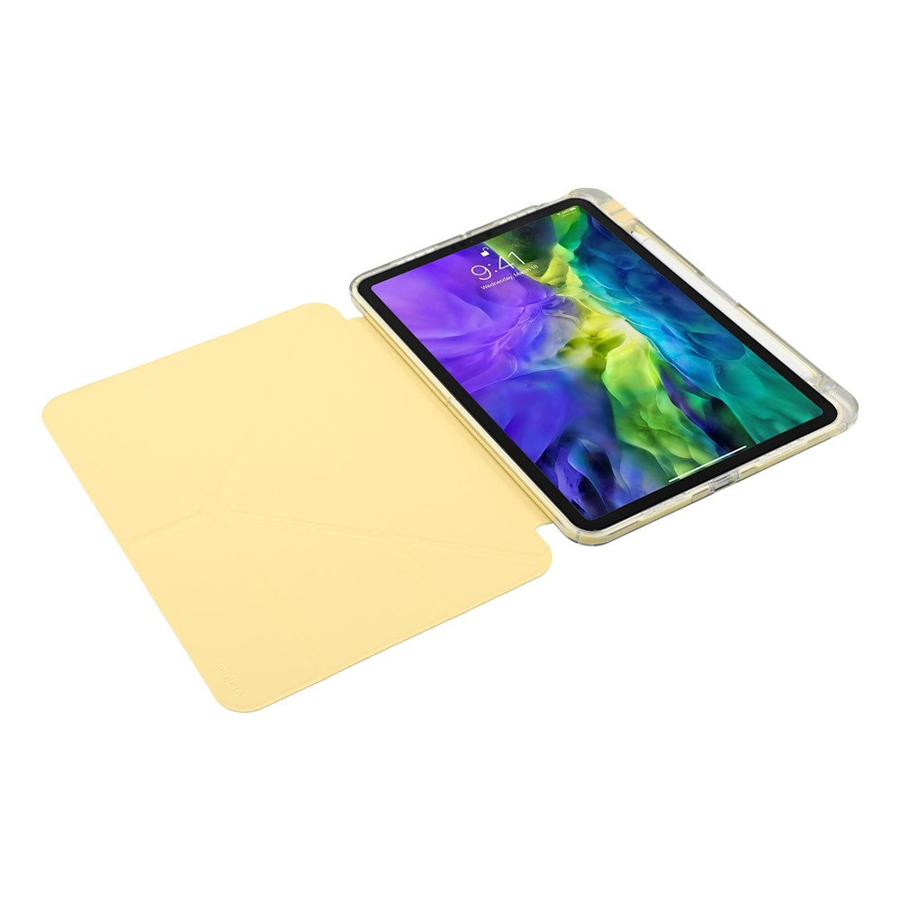 MUTURAL Crystal Shield-skal till iPad Air 13 (2026) / (2025) / (2024) / iPad Pro 12.9 (2022) / (2021) / (2020) Trippelvikbart stativfodral till surfplatta