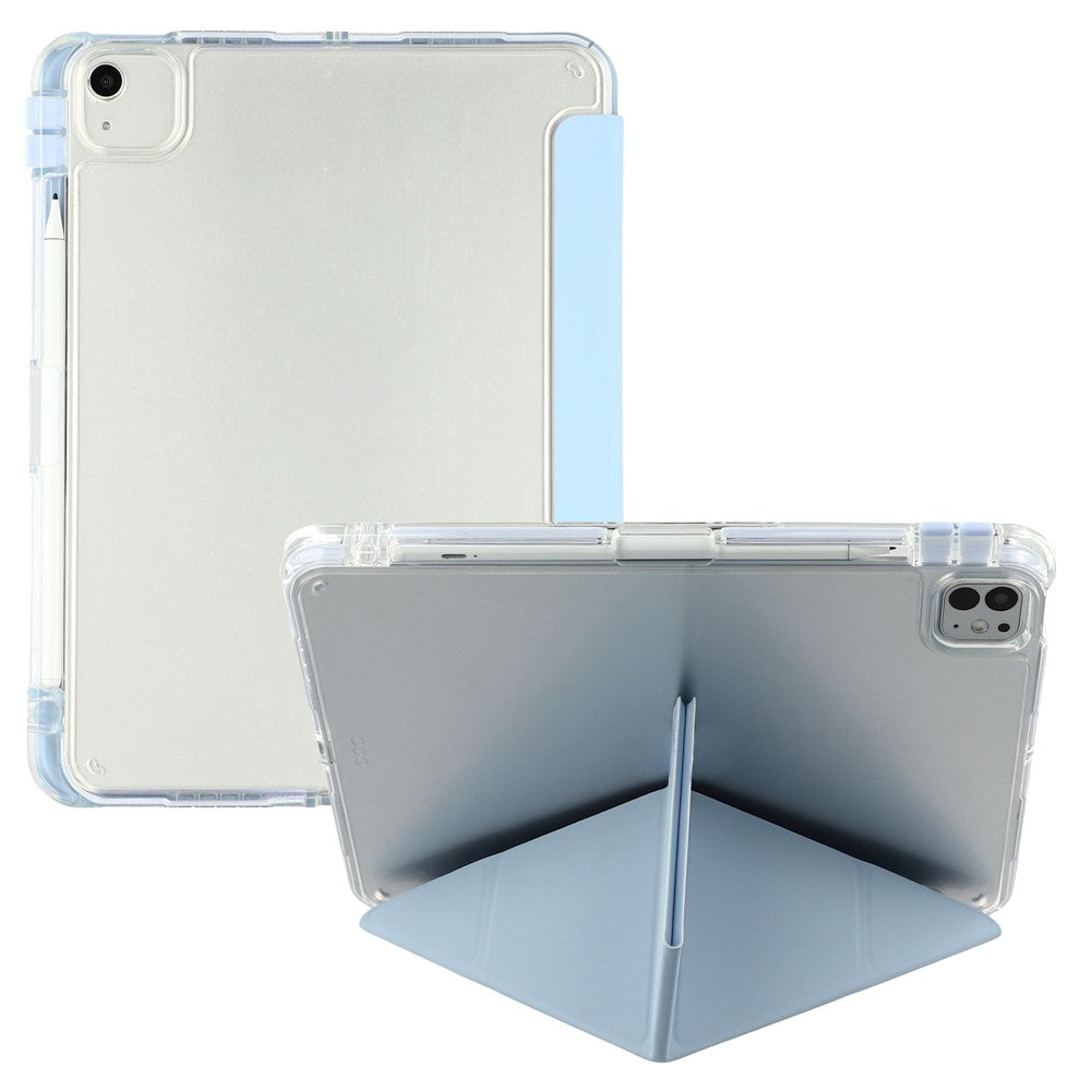 MUTURAL Crystal Shield-skal till iPad Air 13 (2026) / (2025) / (2024) / iPad Pro 12.9 (2022) / (2021) / (2020) Trippelvikbart stativfodral till surfplatta
