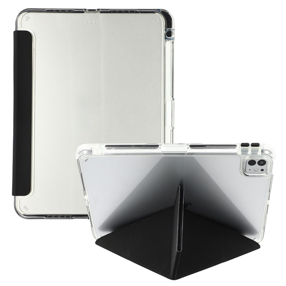 MUTURAL Crystal Shield-skal till iPad Air 13 (2026) / (2025) / (2024) / iPad Pro 12.9 (2022) / (2021) / (2020) Trippelvikbart stativfodral till surfplatta