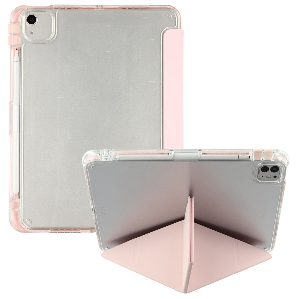 MUTURAL Crystal Shield-skal till iPad Air 13 (2026) / (2025) / (2024) / iPad Pro 12.9 (2022) / (2021) / (2020) Trippelvikbart stativfodral till surfplatta