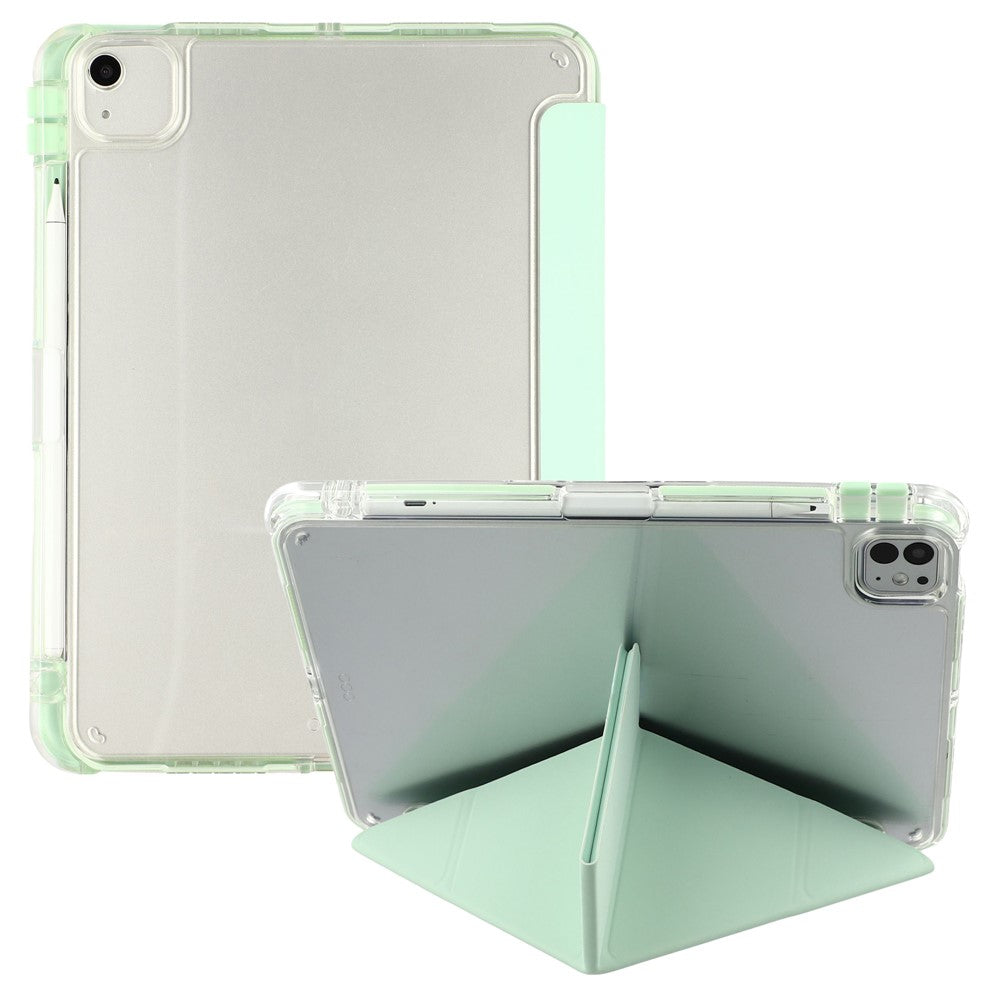 MUTURAL Crystal Shield-skal till iPad Air 13 (2026) / (2025) / (2024) / iPad Pro 12.9 (2022) / (2021) / (2020) Trippelvikbart stativfodral till surfplatta