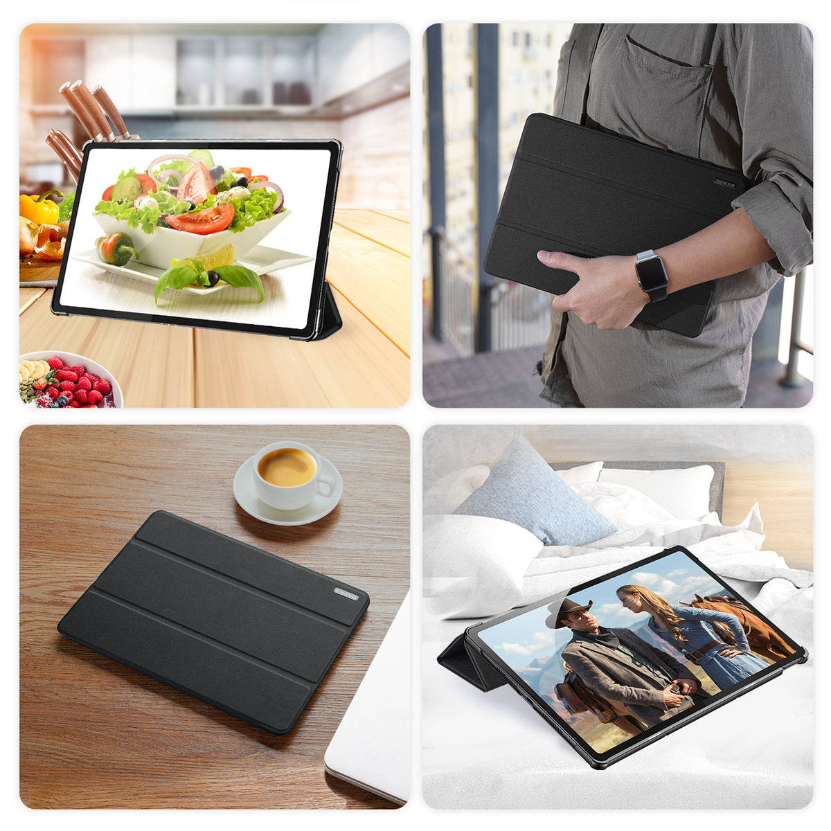 Dux Ducis for Lenovo Idea Tab Plus Case DUX DUCIS Domo Series Tri-fold Stand PU Leather Tablet Cover
