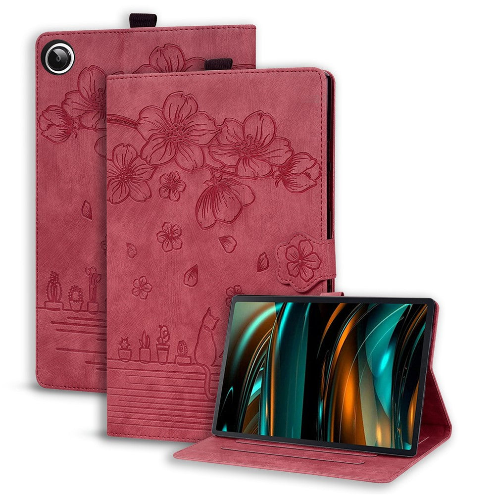 For Xiaomi Redmi Pad 2 9.7 / Pad 2 SE Case Card Slots Leather Tablet Stand Folio Cover Flower Cat