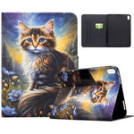 Til Samsung Galaxy Tab S11 Cover Mønstertryk Stander Læder Tablet Cover med Kortlommer