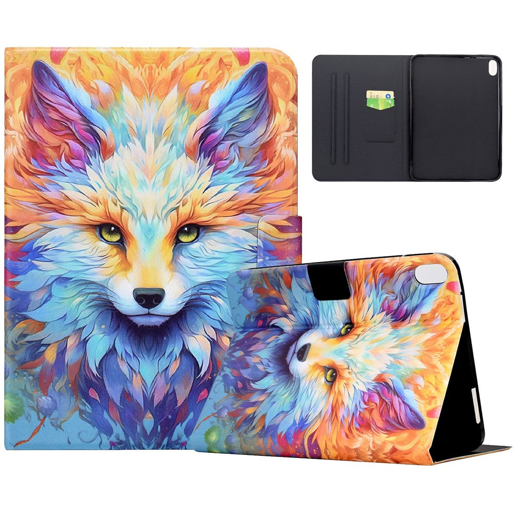 Til Samsung Galaxy Tab S11 Cover Mønstertryk Stander Læder Tablet Cover med Kortlommer
