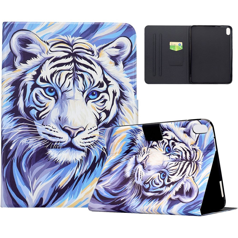 Til Samsung Galaxy Tab S11 Cover Mønstertryk Stander Læder Tablet Cover med Kortlommer