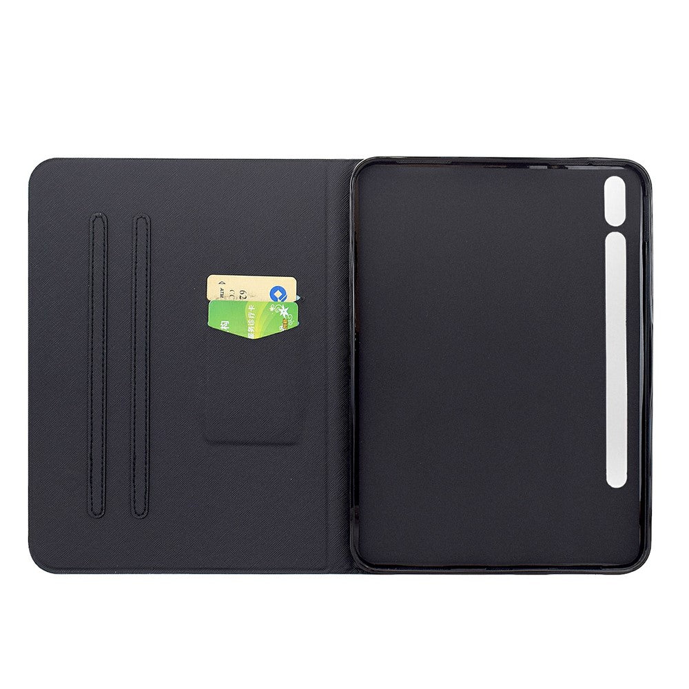 Til Samsung Galaxy Tab S10 FE+ Cover med Mønsterprint, Standerfunktion, Læder og Kortlommer