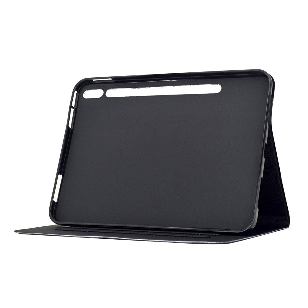 Til Samsung Galaxy Tab S10 FE+ Cover med Mønsterprint, Standerfunktion, Læder og Kortlommer