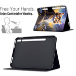 Til Samsung Galaxy Tab S10 FE+ Cover med Mønsterprint, Standerfunktion, Læder og Kortlommer