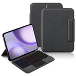 Läderfodral till Oppo Pad Mini + Pekplatta, Bluetooth-kompatibelt tangentbord med bakgrundsbelysning
