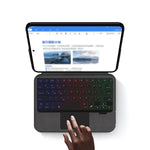 Läderfodral till Oppo Pad Mini + Pekplatta, Bluetooth-kompatibelt tangentbord med bakgrundsbelysning
