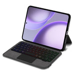 Läderfodral till Oppo Pad Mini + Pekplatta, Bluetooth-kompatibelt tangentbord med bakgrundsbelysning