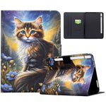 Til Samsung Galaxy Tab S9+ Etui, Mønsterprintet Stativ Læder Tablet Cover med Kortlommer