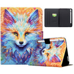 Til Samsung Galaxy Tab S9+ Etui, Mønsterprintet Stativ Læder Tablet Cover med Kortlommer
