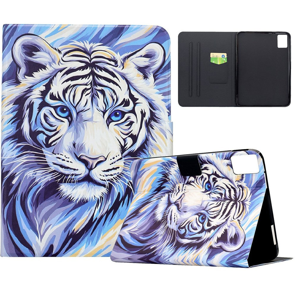 For Lenovo Xiaoxin Pad 11 2025 Case Pattern Printing Stand Leather Tablet Cover with Card Slots