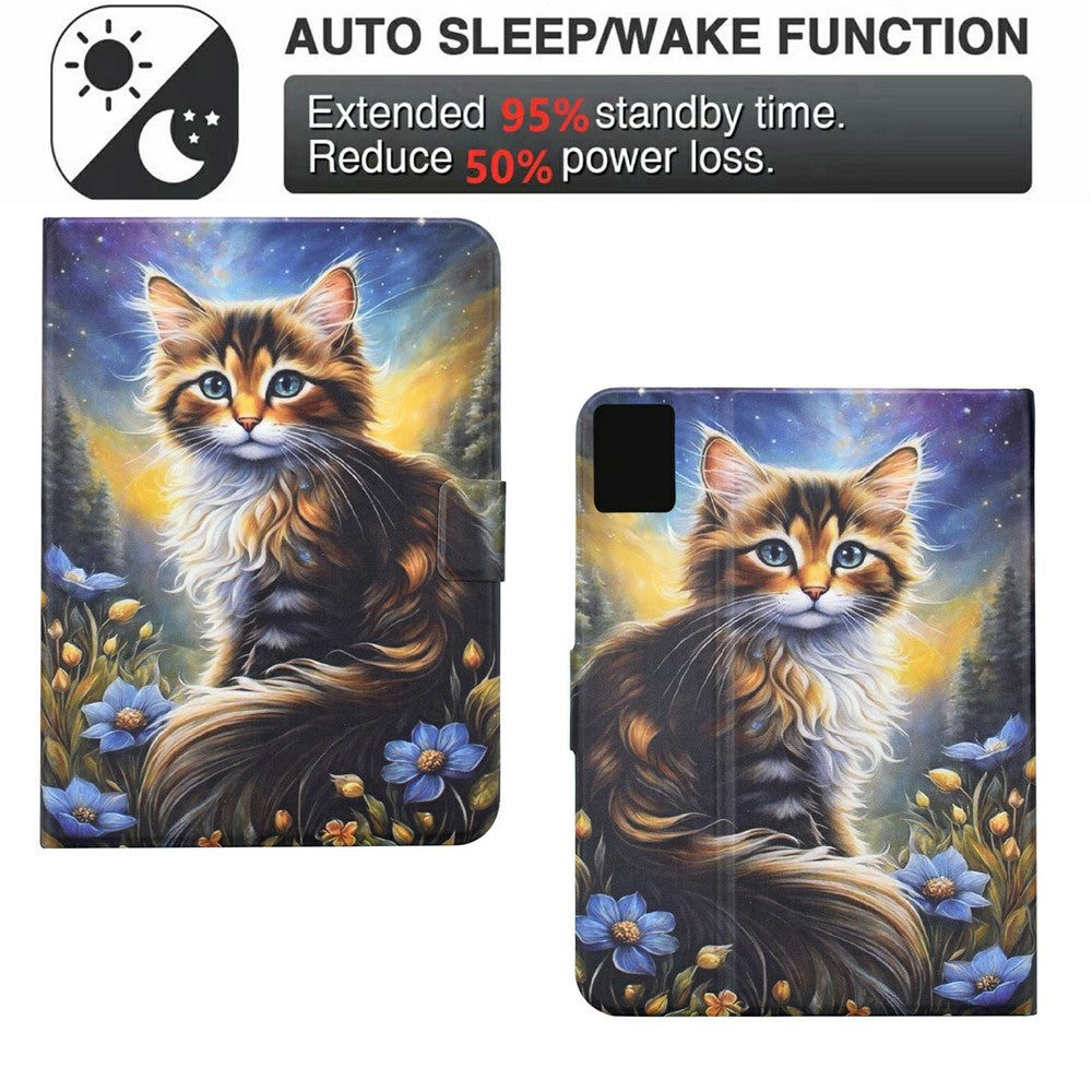 For Lenovo Xiaoxin Pad 12.1 (2025) Case Pattern Printing Stand Leather Tablet Cover with Card Slots