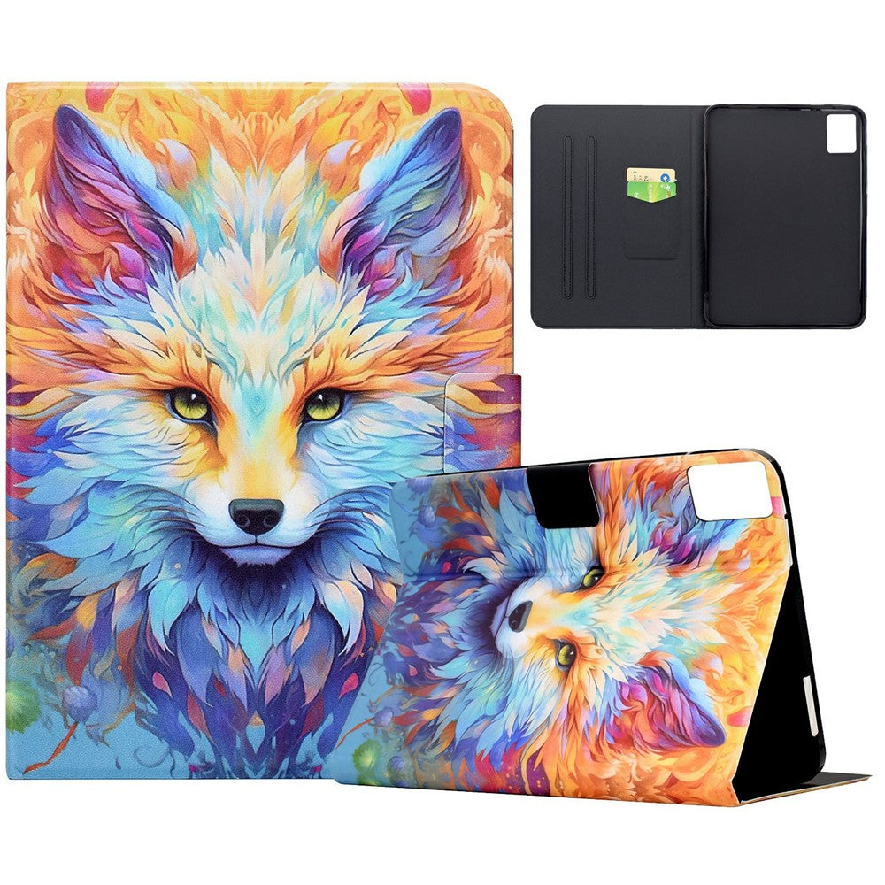 For Lenovo Xiaoxin Pad 12.1 (2025) Case Pattern Printing Stand Leather Tablet Cover with Card Slots
