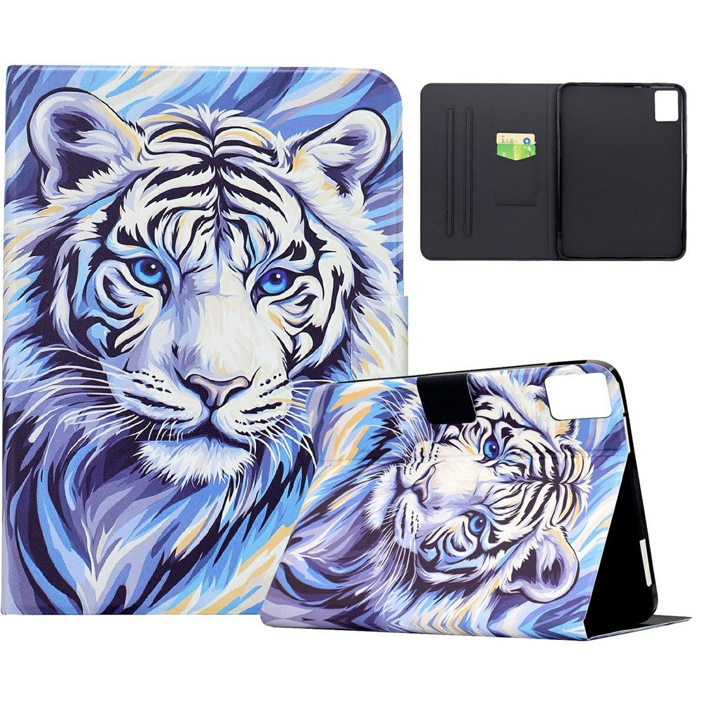 For Lenovo Xiaoxin Pad 12.1 (2025) Case Pattern Printing Stand Leather Tablet Cover with Card Slots