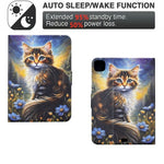 For Xiaomi Pad 7 / Pad 7 Pro Case Pattern Printing Stand Leather Tablet Cover with Card Slots