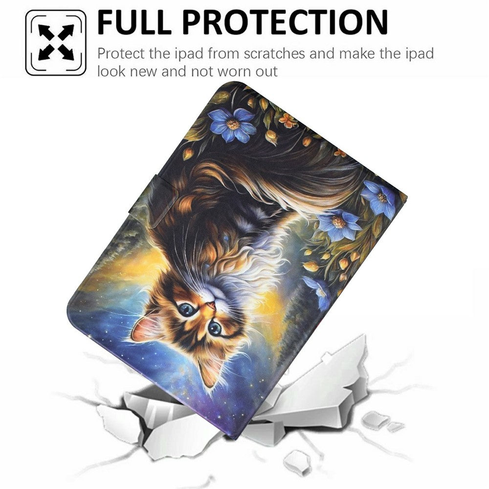 For Xiaomi Pad 7 / Pad 7 Pro Case Pattern Printing Stand Leather Tablet Cover with Card Slots