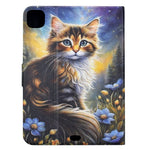 For Xiaomi Pad 7 / Pad 7 Pro Case Pattern Printing Stand Leather Tablet Cover with Card Slots