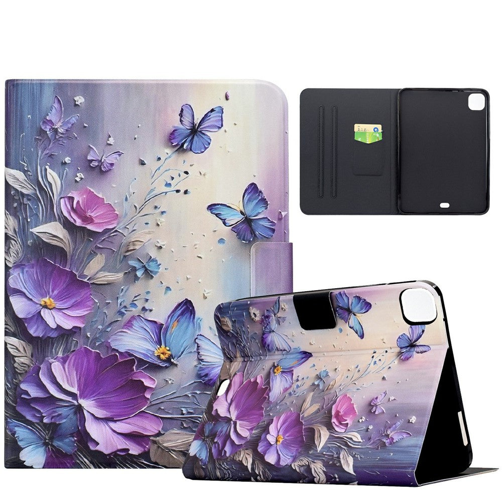 For Xiaomi Pad 7 / Pad 7 Pro Case Pattern Printing Stand Leather Tablet Cover with Card Slots