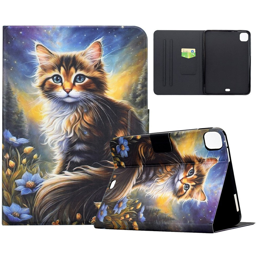 For Xiaomi Pad 7S Pro 12.5 Case Pattern Printing Stand Leather Tablet Cover with Card Slots