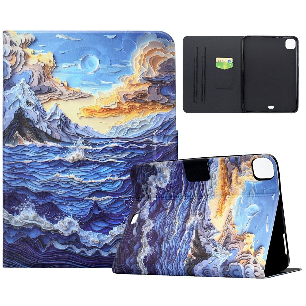 For Xiaomi Pad 7S Pro 12.5 Case Pattern Printing Stand Leather Tablet Cover with Card Slots