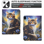 For Honor Pad X8b / Pad X8a Case Pattern Printing Stand Leather Tablet Cover with Card Slots