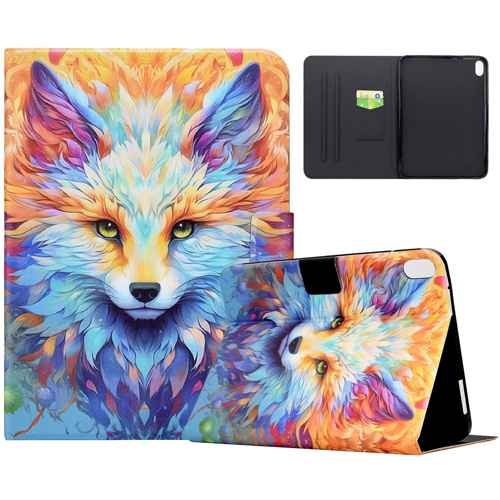 For Honor Pad X8b / Pad X8a Case Pattern Printing Stand Leather Tablet Cover with Card Slots