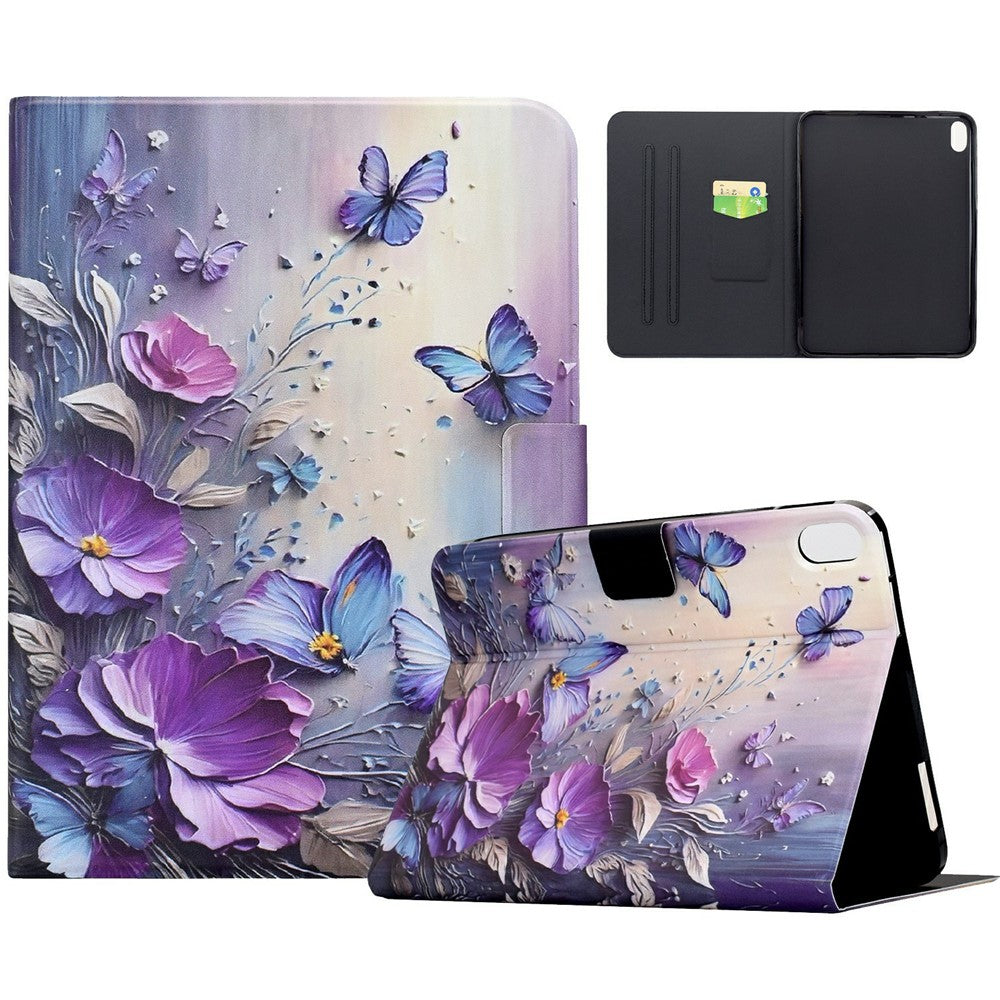 For Honor Pad X8b / Pad X8a Case Pattern Printing Stand Leather Tablet Cover with Card Slots