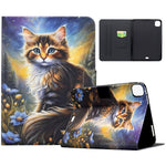 For Honor Pad X9a Case Pattern Printing Stand Leather Tablet Cover with Card Slots