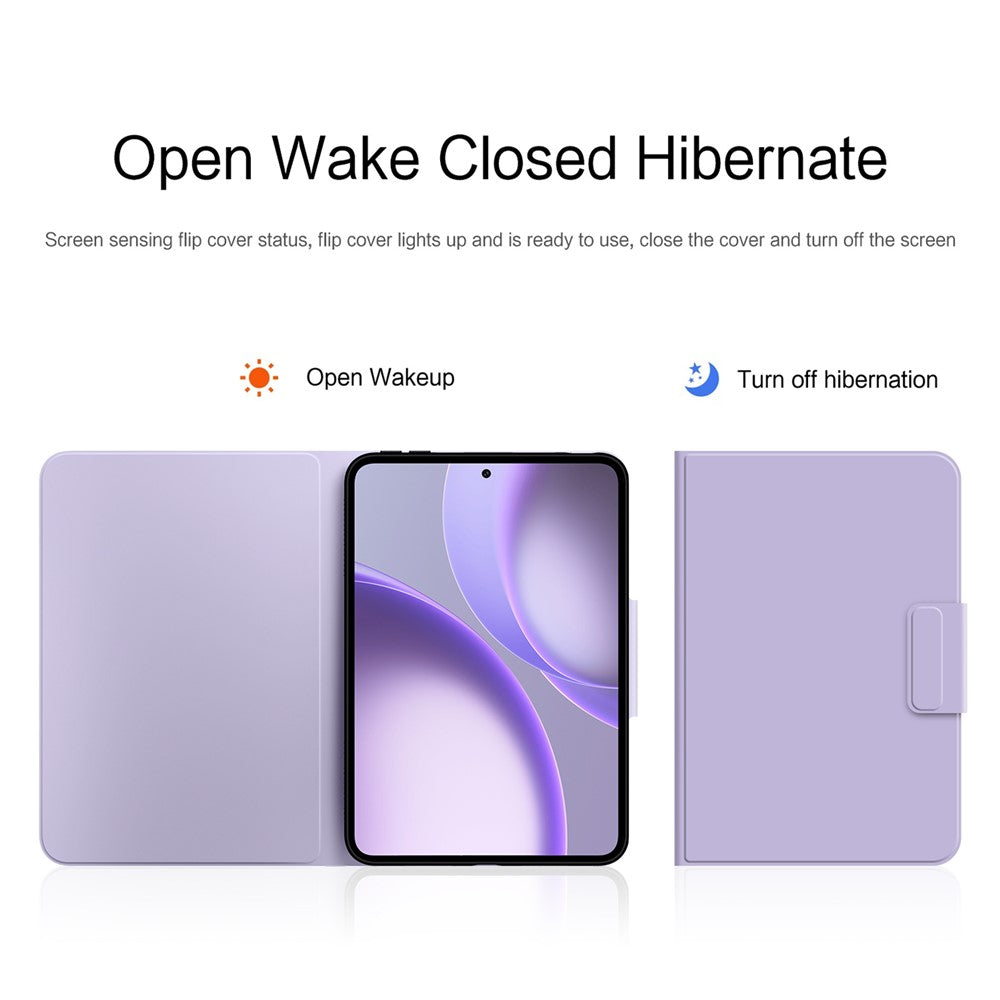Oppo Pad Mini-skal i TPU PU-läder i bokformat med fällbart skärmskydd och smart väcknings-/sömnställ